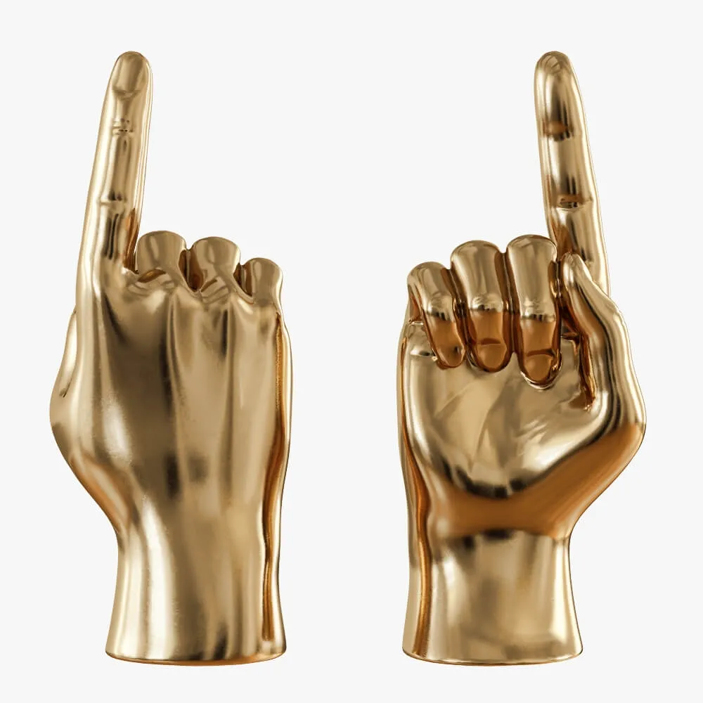 decoration - Gold Figurine Hand 3D Model