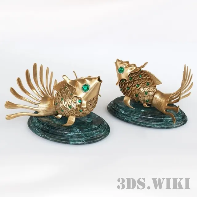 decoration - Golden fish figurine 3D Model