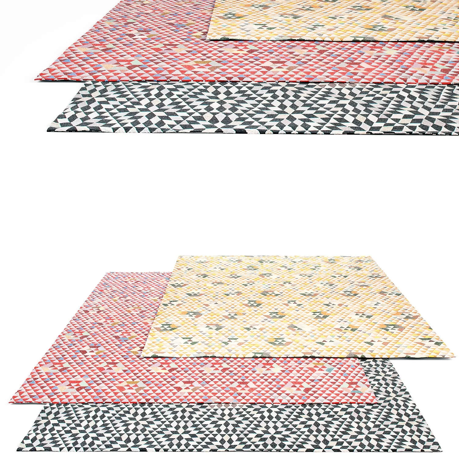 decoration - Golran Triangles rug set 2 3D Model