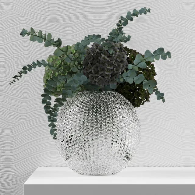 decoration - Green Hydrangeas 3D Model