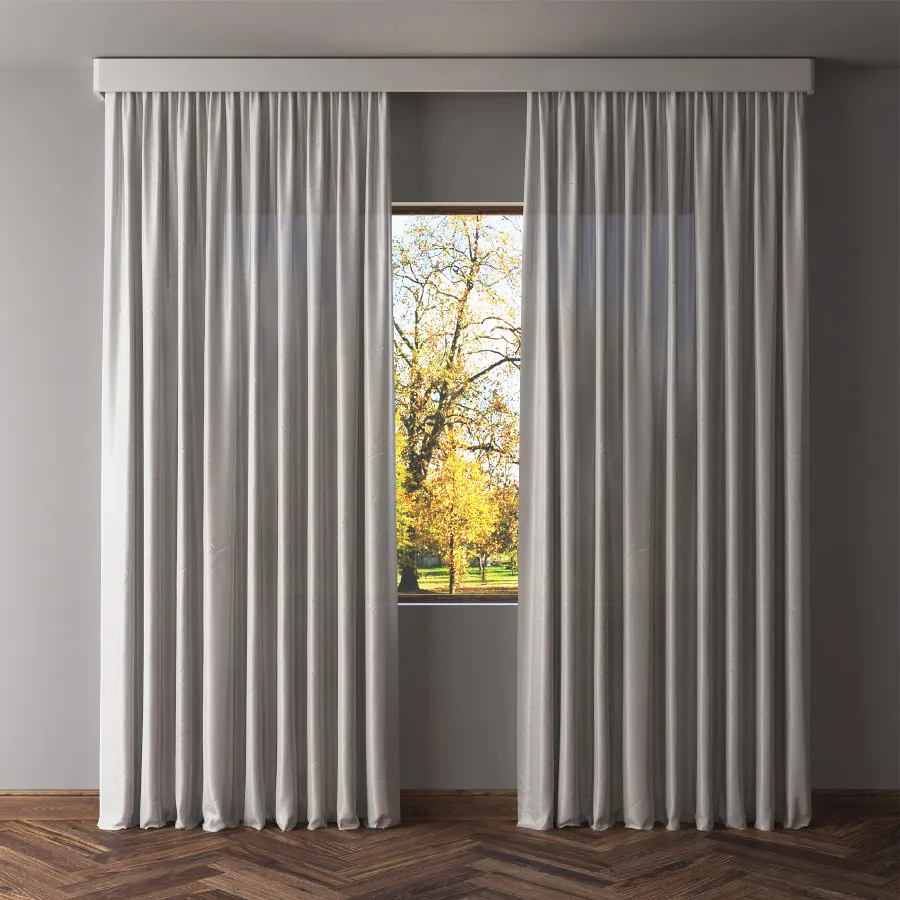 decoration - Grey curtain 006 3D Model