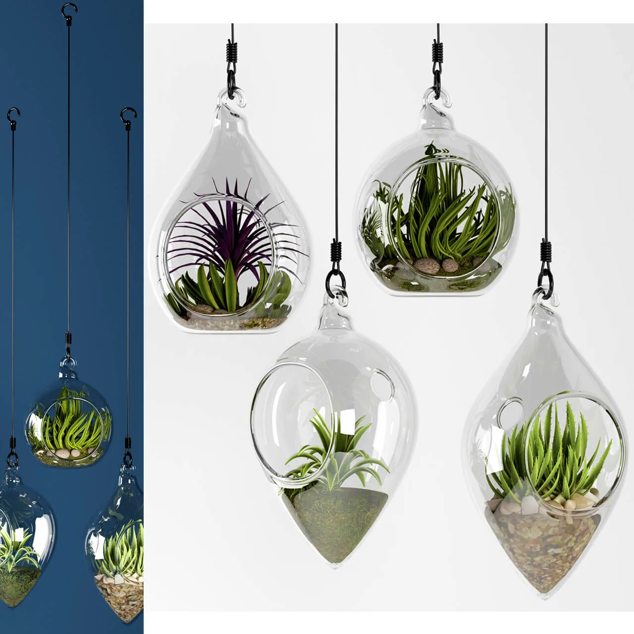 decoration - Hanging plants 04 3D Model