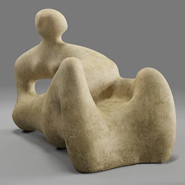 decoration - Henry Moore Recumbent Figure 3D Model