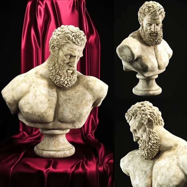 decoration - Hercules Bust 3D Model