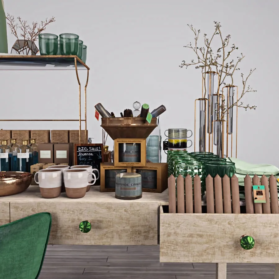 decoration - Homeware decor set 3D Model