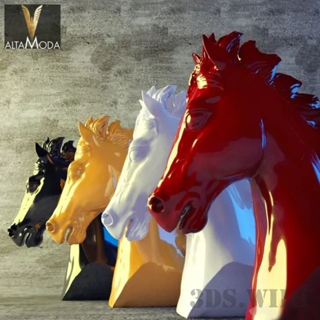 decoration - Horse heads 3D Model