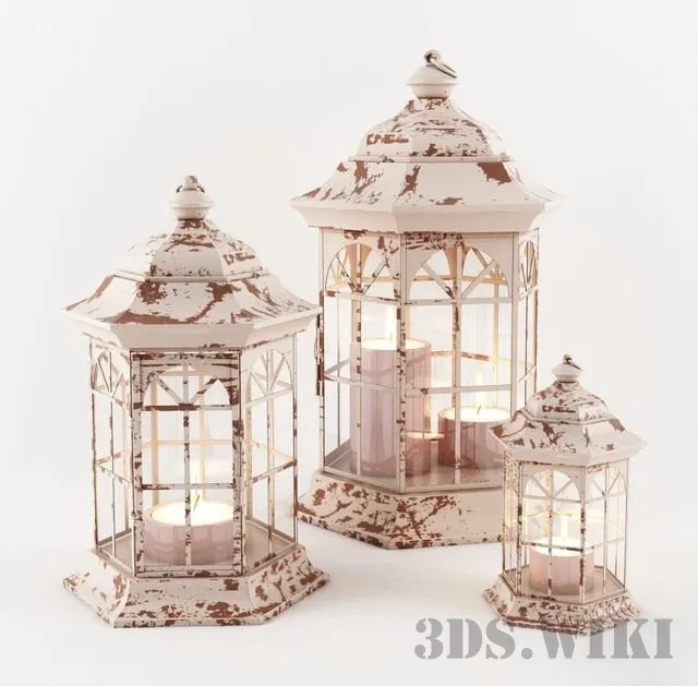 decoration - Hurricane Candle Lantern 3D Model