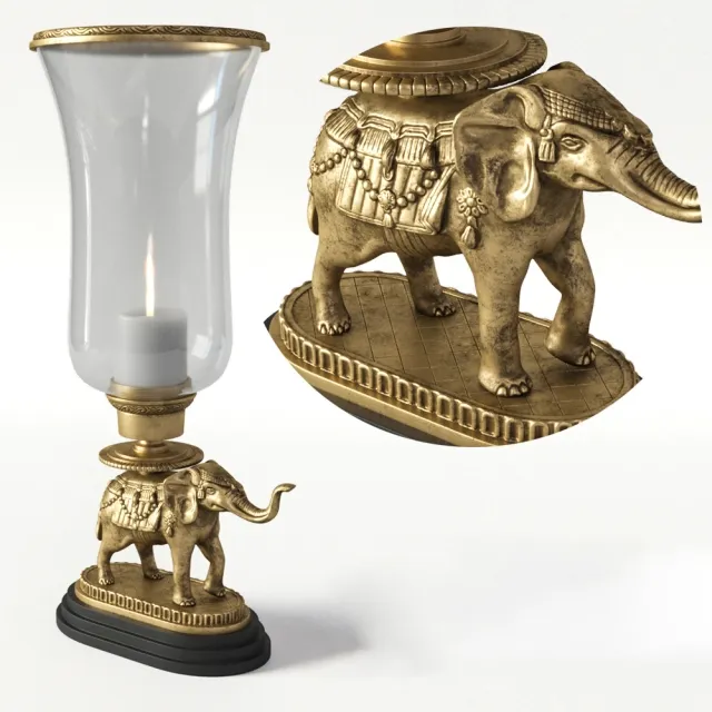 decoration - Hurricane Elephant Eichholtz decorative object 3D Model
