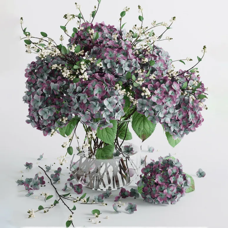 decoration - Hydrangea 123 3D Model