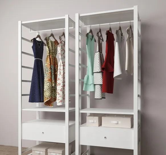 decoration - IKEA cabinet and women's clothing 3D Model