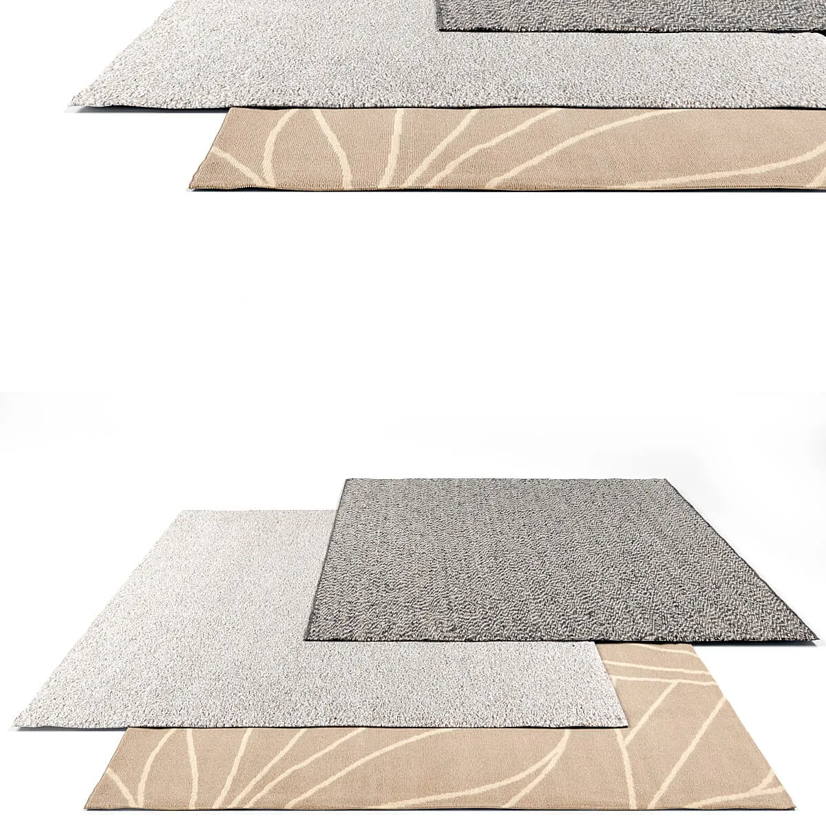 decoration - Ikea rug set 3D Model