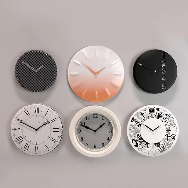 decoration - IKEA wall clocks 3D Model
