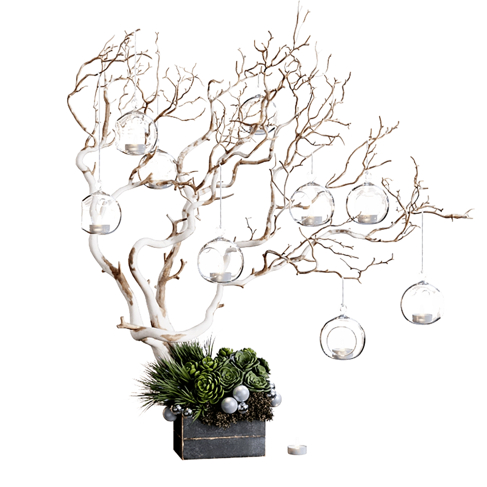 decoration - Ikebana with candles 3D Model