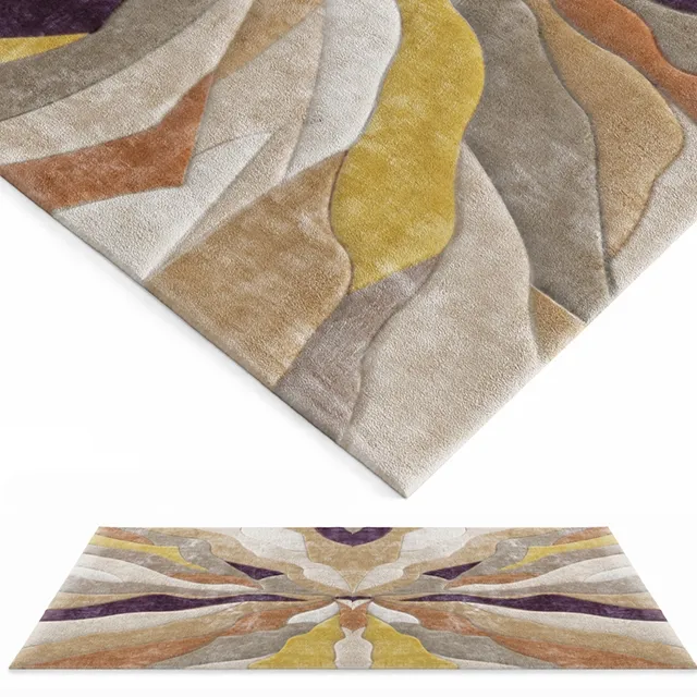 decoration - Infinite Splinter Ochre rug 3D Model