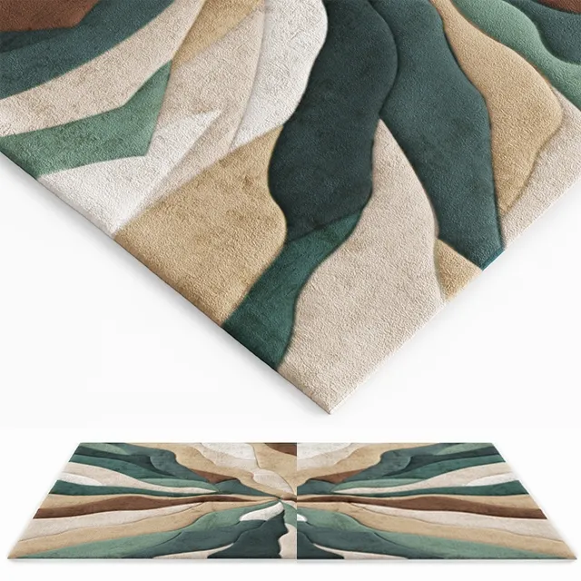 decoration - Infinite Splinter Teal rug 3D Model