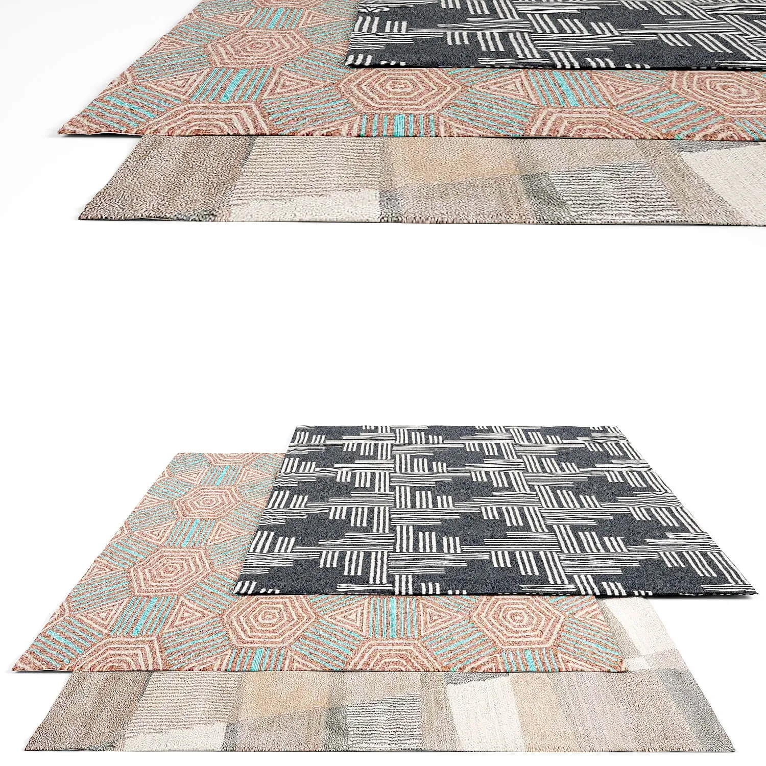decoration - Jaipur Living rug set 12 3D Model