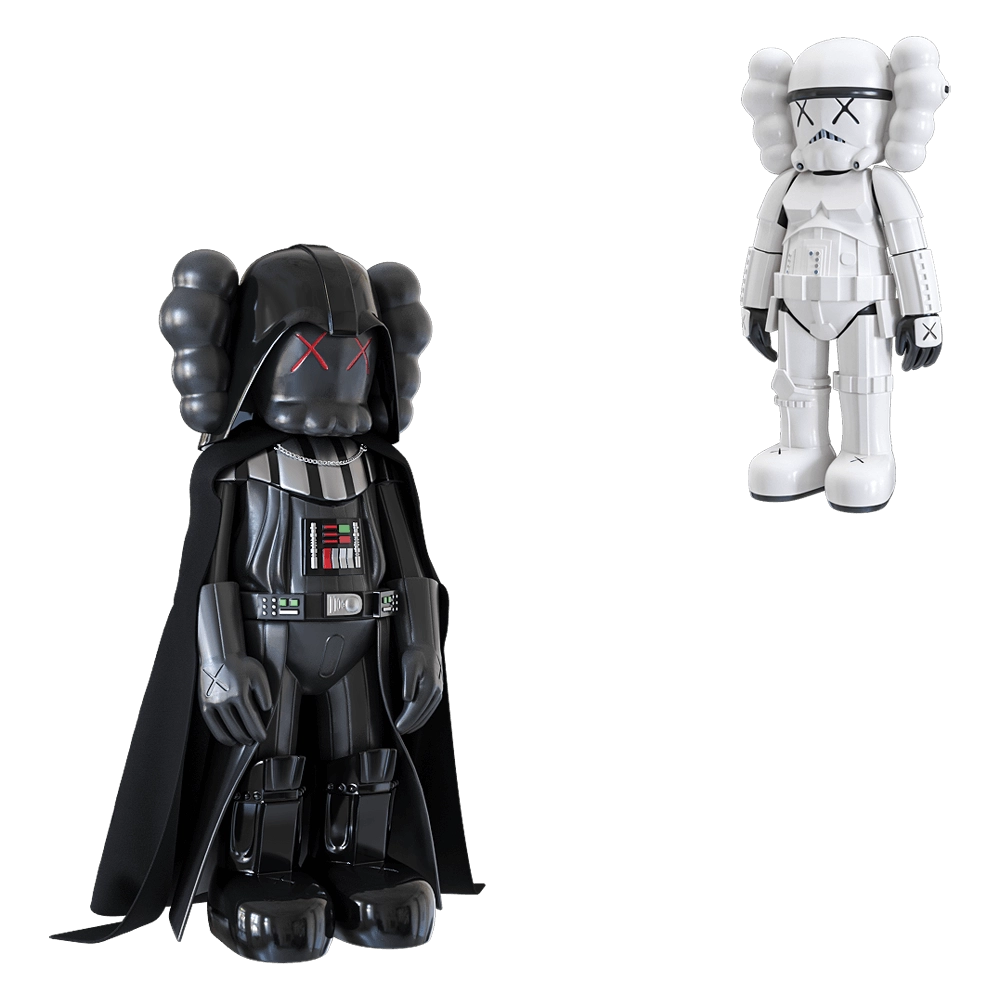 decoration - KAWS Stormtrooper Darth Vader 3D Model