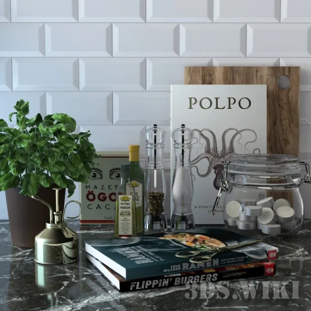 decoration - Kitchen set 3D Model