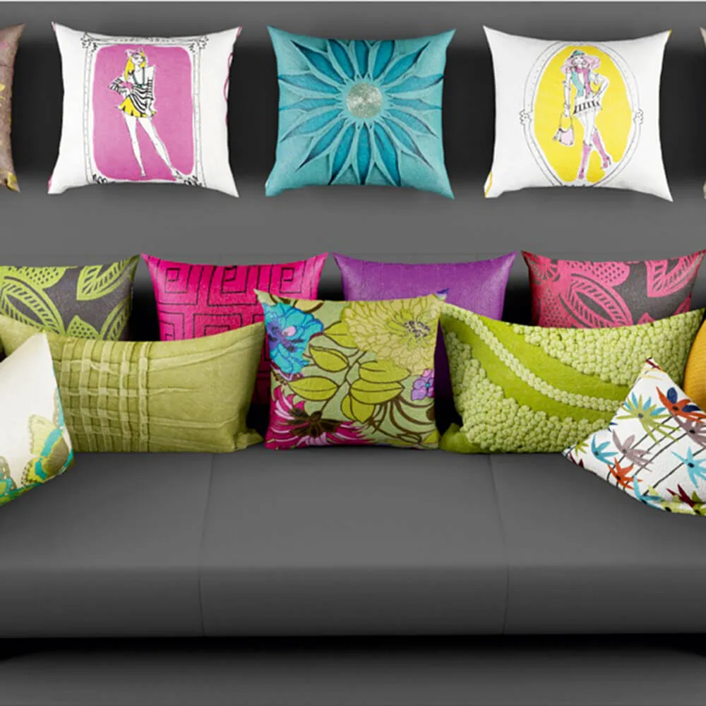 decoration - Large set of pillows 3D Model