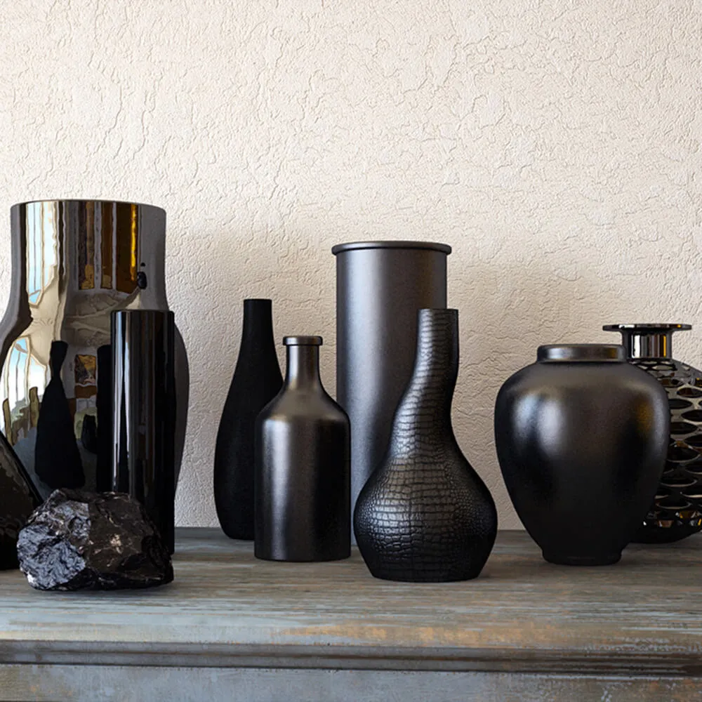 decoration - Large set of vases 3D Model