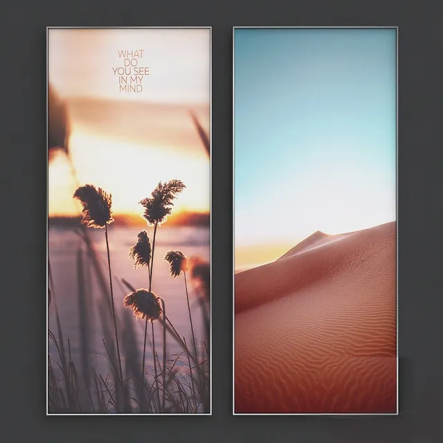 decoration - Large wall art collection 3D Model