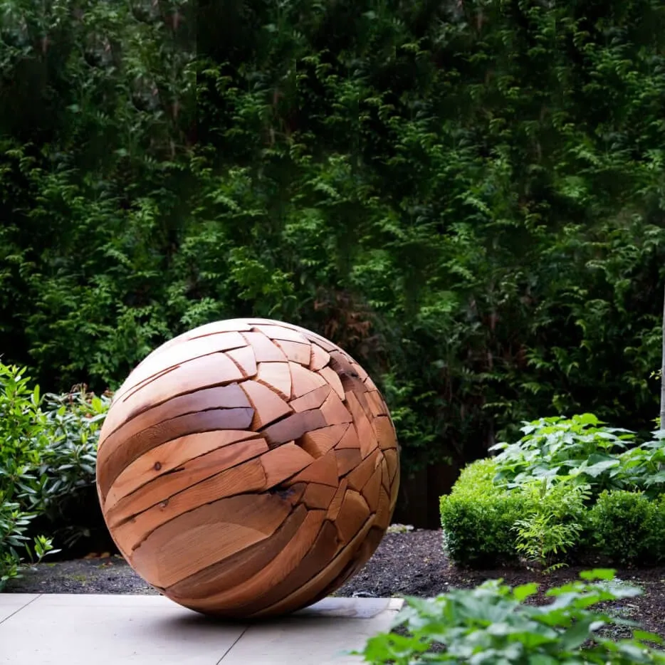 decoration - Large wooden ball sculpture 3D Model