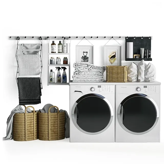 decoration - Laundry Set 02 3D Model