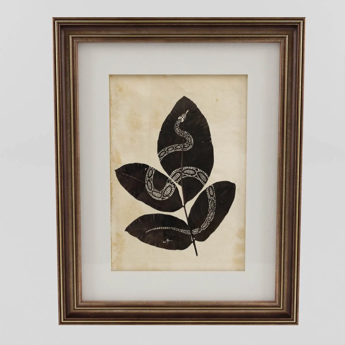 decoration - Leaf snake 3D Model