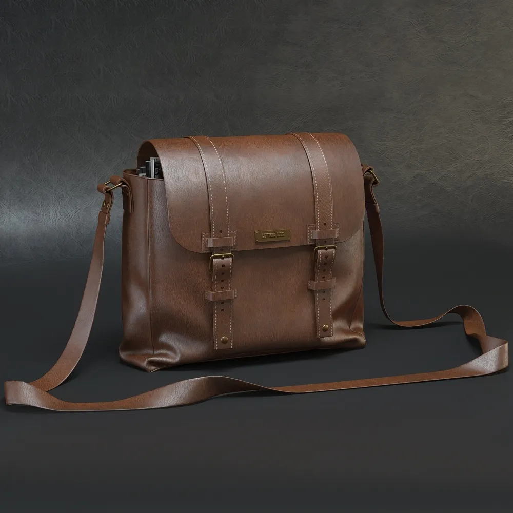 decoration - Leather bag 01 3D Model