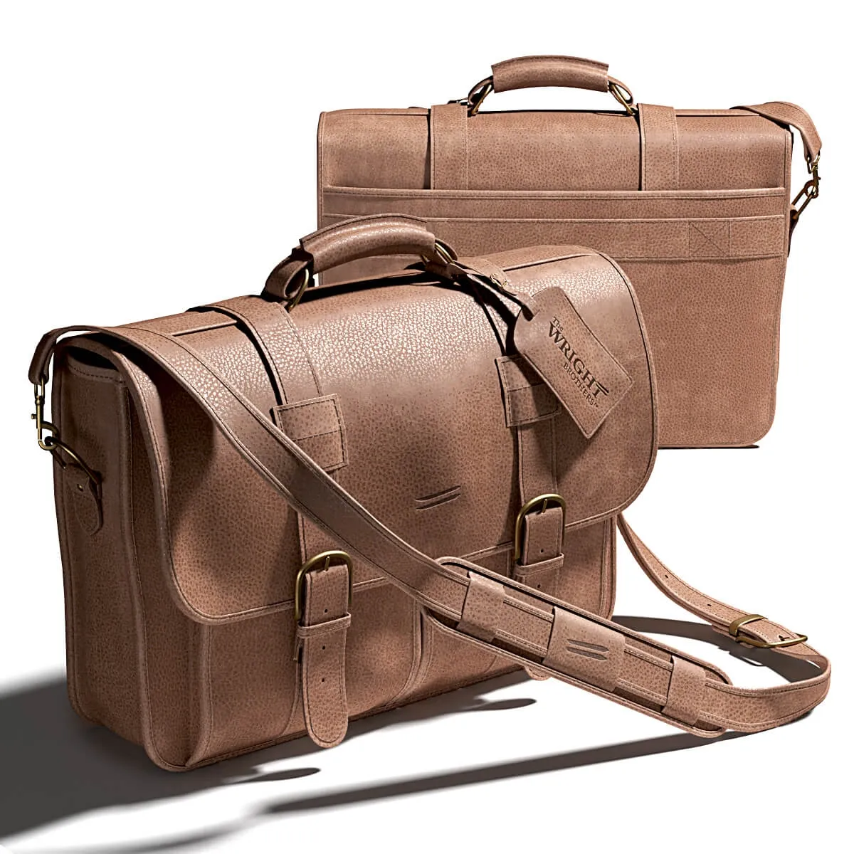 decoration - Leather mans bag from Wright Brothers 3D Model