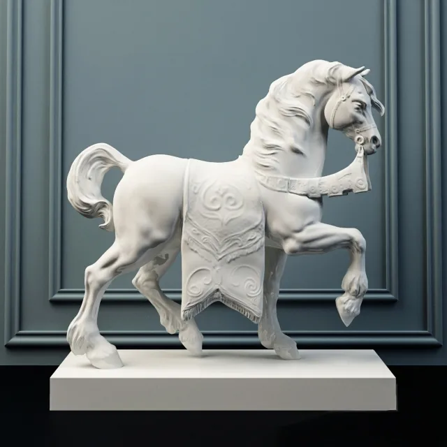 decoration - Lladro sculpture palace horse 3D Model