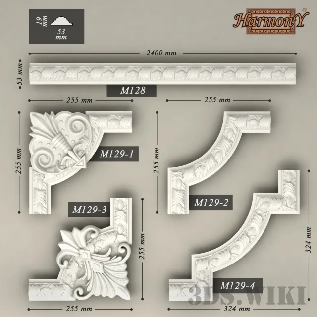 decoration - M128 with Harmony ornament 3D Model