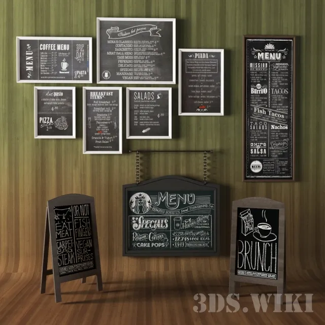 decoration - Menu 3D Model