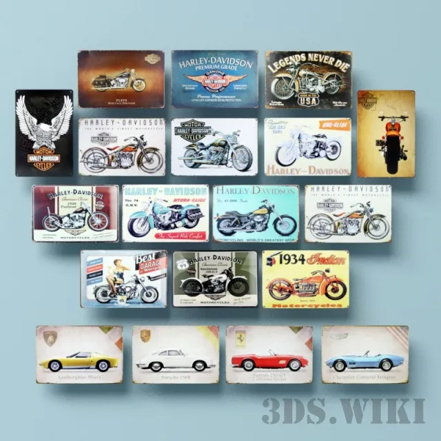 decoration - Metal plates 3D Model