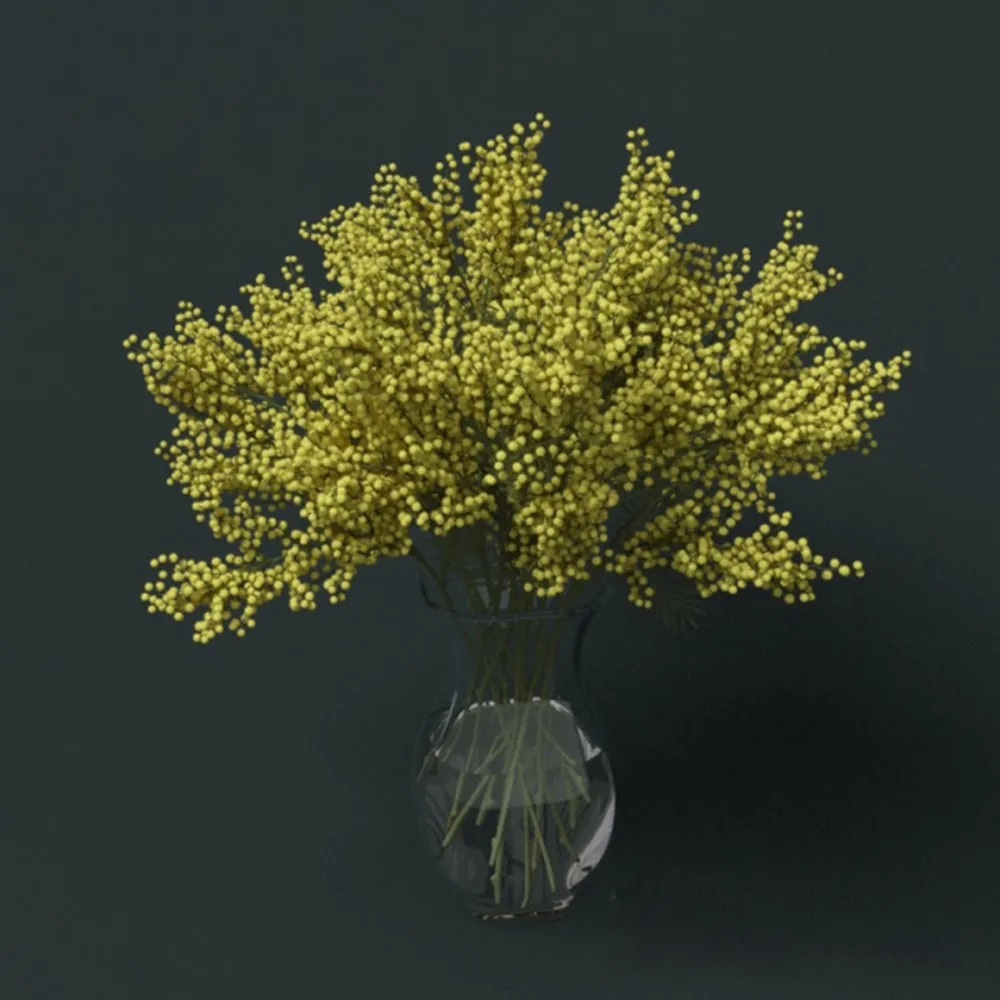 decoration - Mimosa flower 3D Model