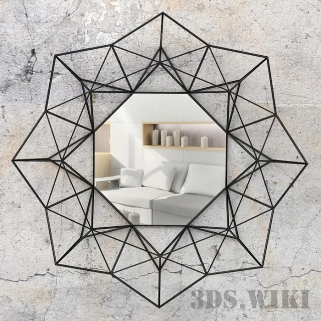decoration - Mirror ARQDEQ LOFT FLOWER 3D Model