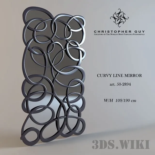 decoration - Mirror CG Curvy Line 50-2894 3D Model