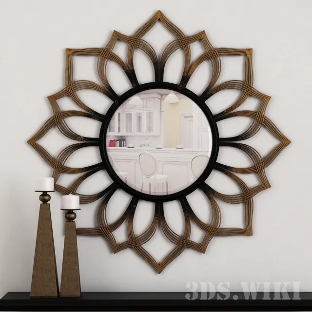 decoration - Mirror Sunflower Mirror 3D Model