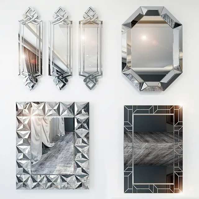 decoration - Mirrors in the Art Deco style 3D Model