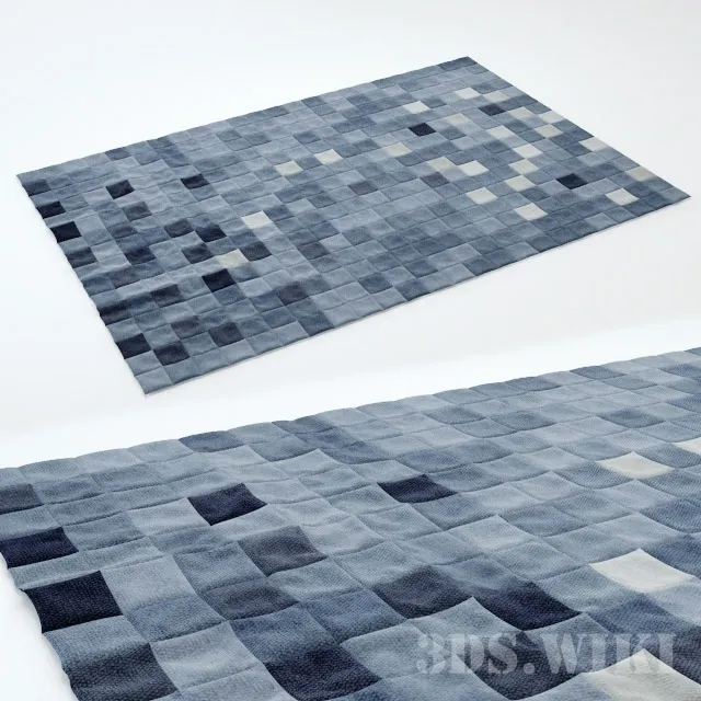 decoration - Modern beautiful patchwork rug 3D Model