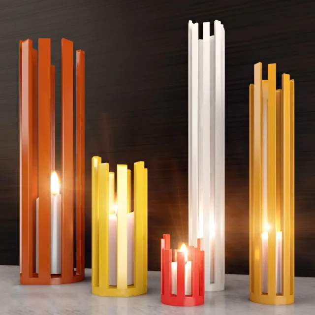 decoration - Modern Candles Versace 3D Model