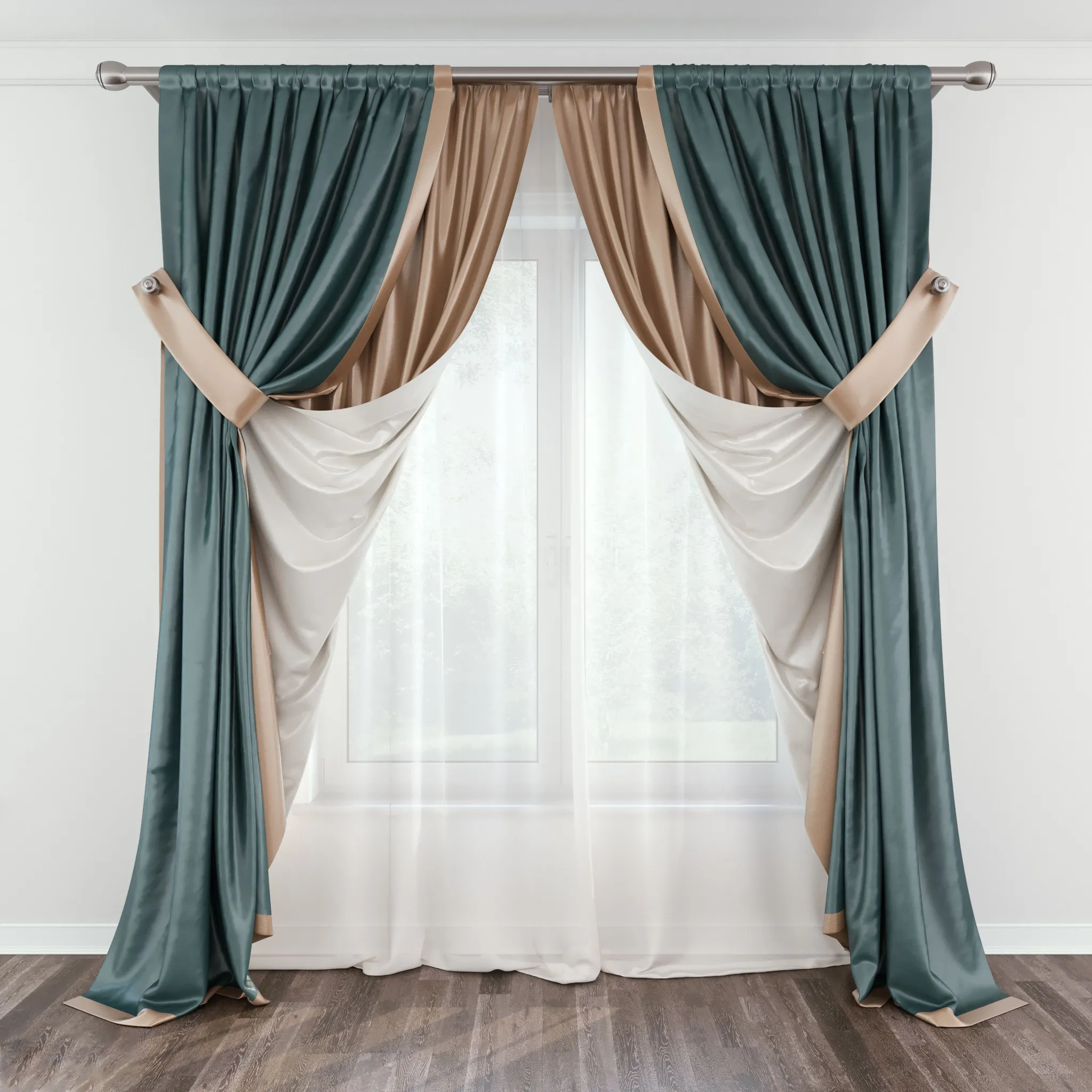decoration - Modern curtain №8 1 3D Model