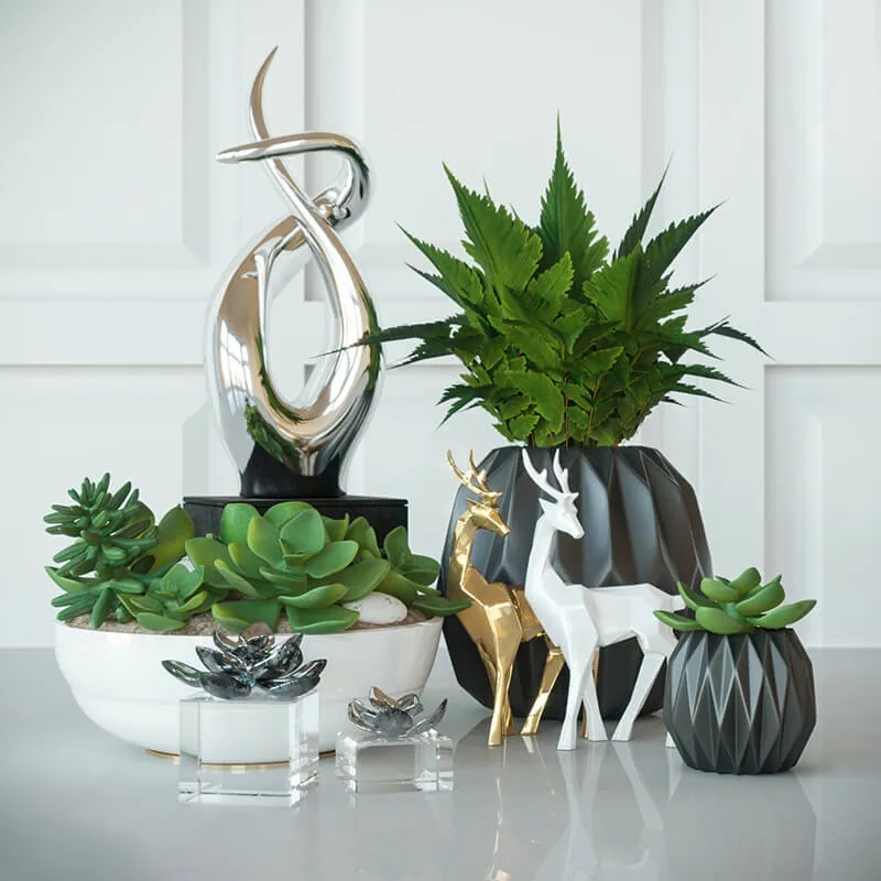 decoration - Modern decorative set 1 3D Model