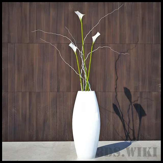 decoration - Modern houseplant in a vase 3D Model