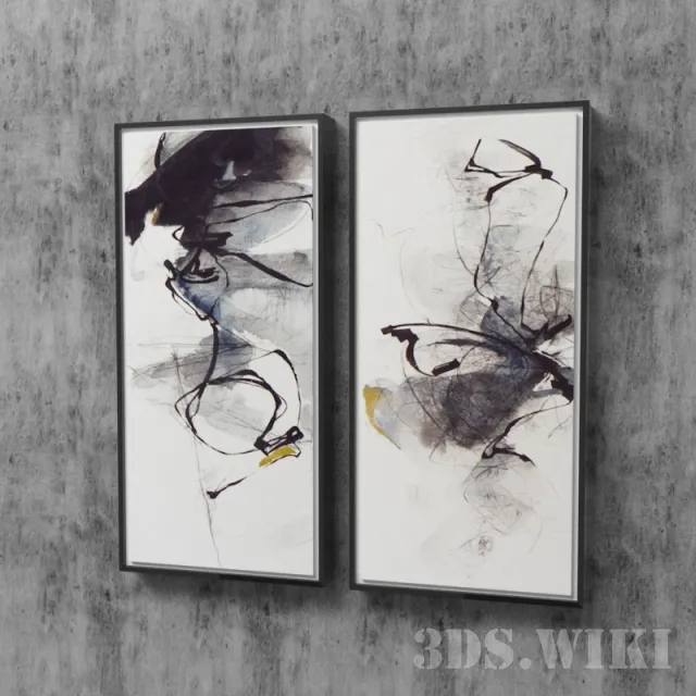 decoration - Modern Paintings 3D Model