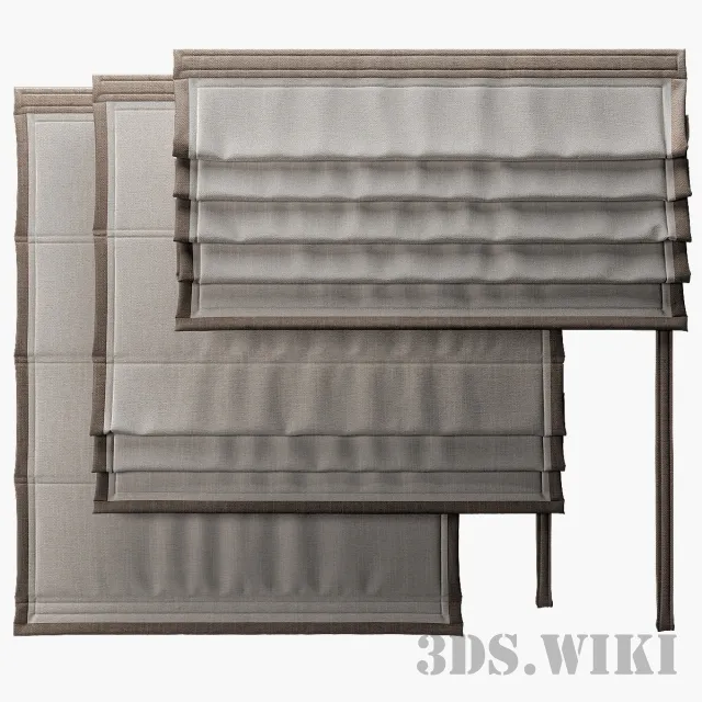 decoration - Modern Roman Shades 3D Model