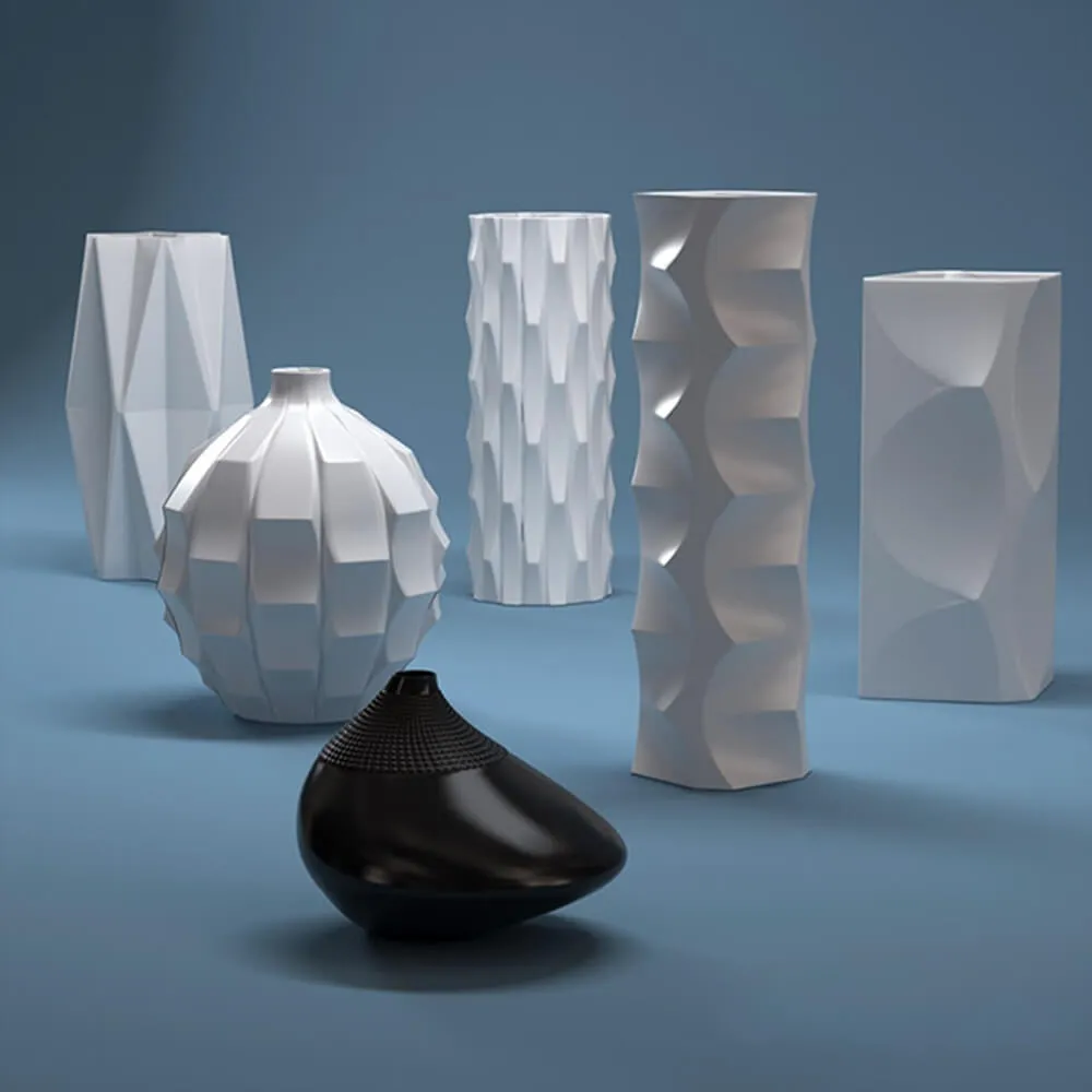decoration - Modern vases with different shapes 3D Model