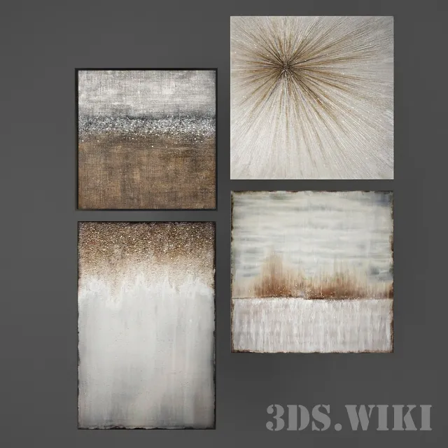 decoration - Modular Wall Pictures 3D Model