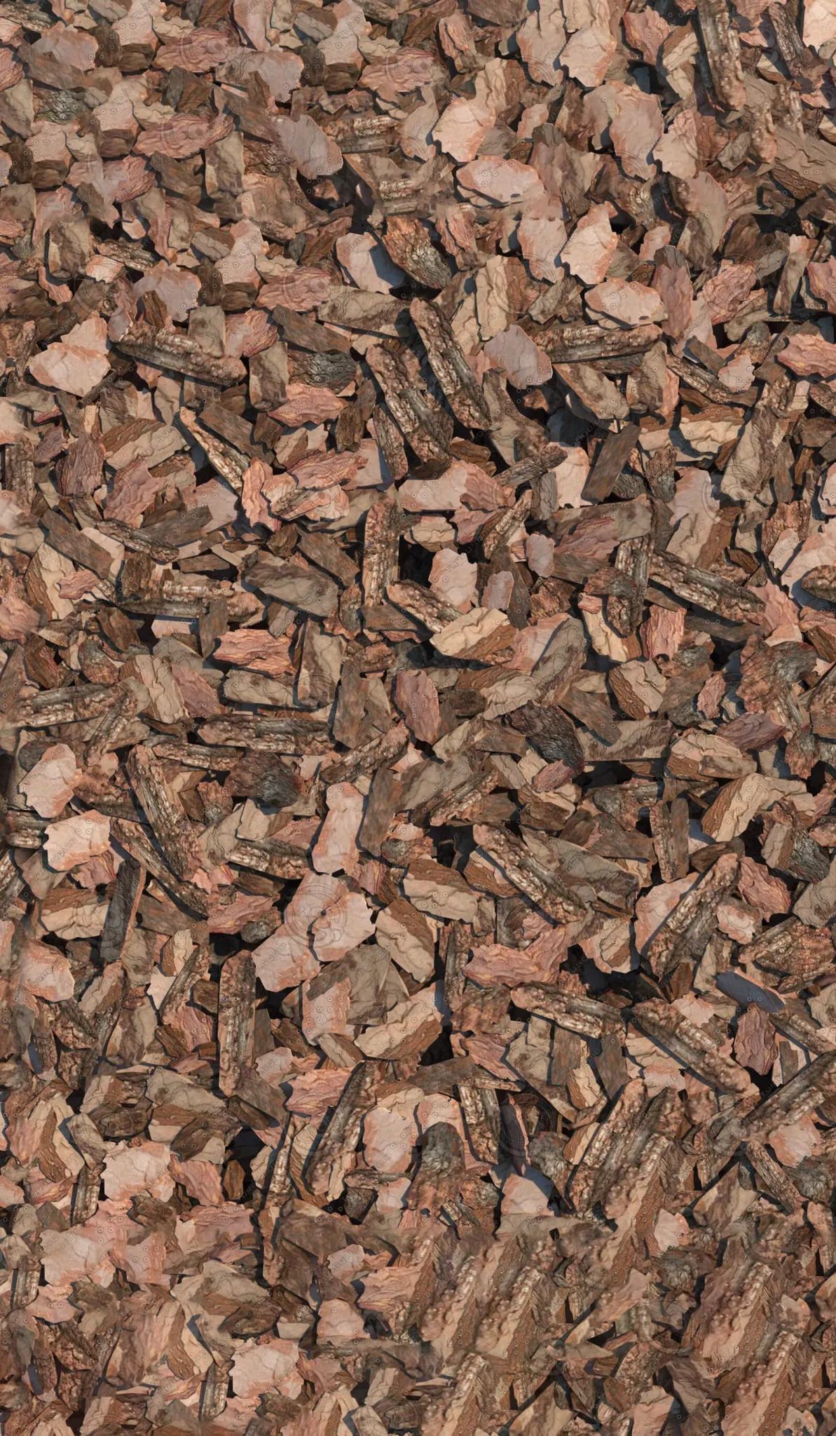decoration - Mulch of pine bark 3D Model