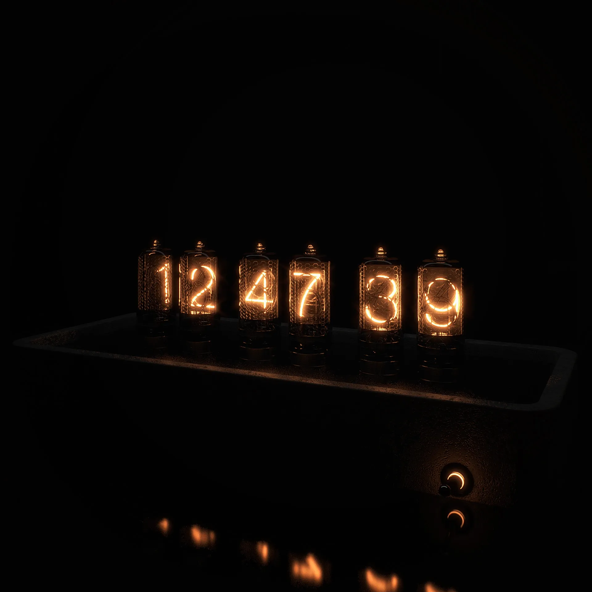 decoration - Nixie Tube Clock 3D Model
